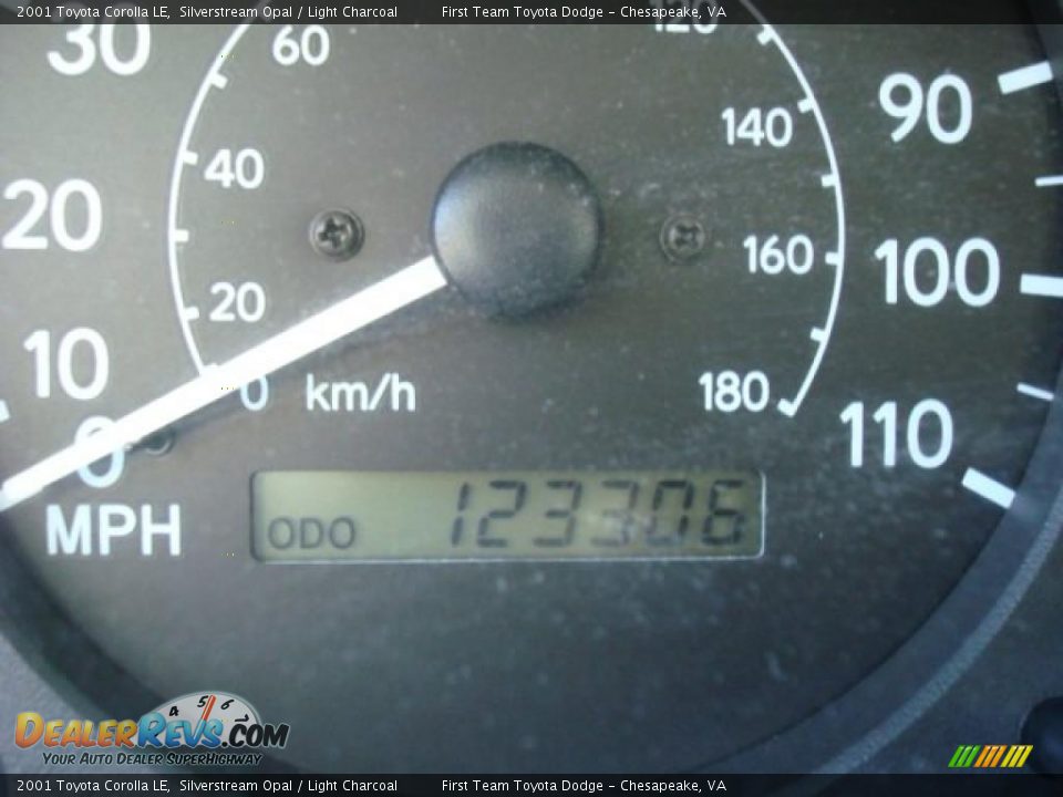 2001 Toyota Corolla LE Silverstream Opal / Light Charcoal Photo #16