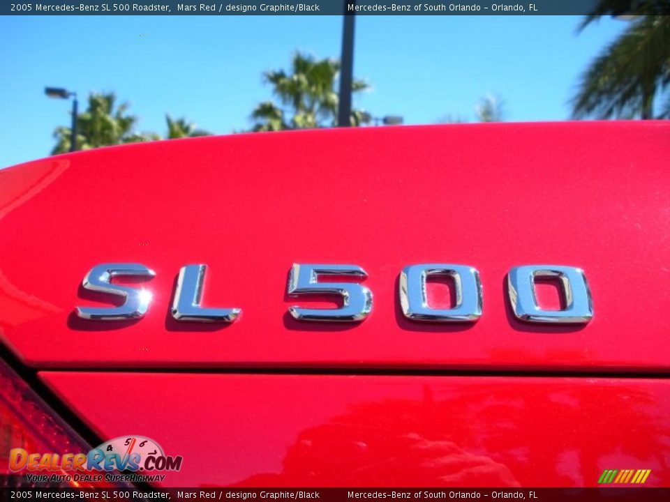 2005 Mercedes-Benz SL 500 Roadster Mars Red / designo Graphite/Black Photo #14