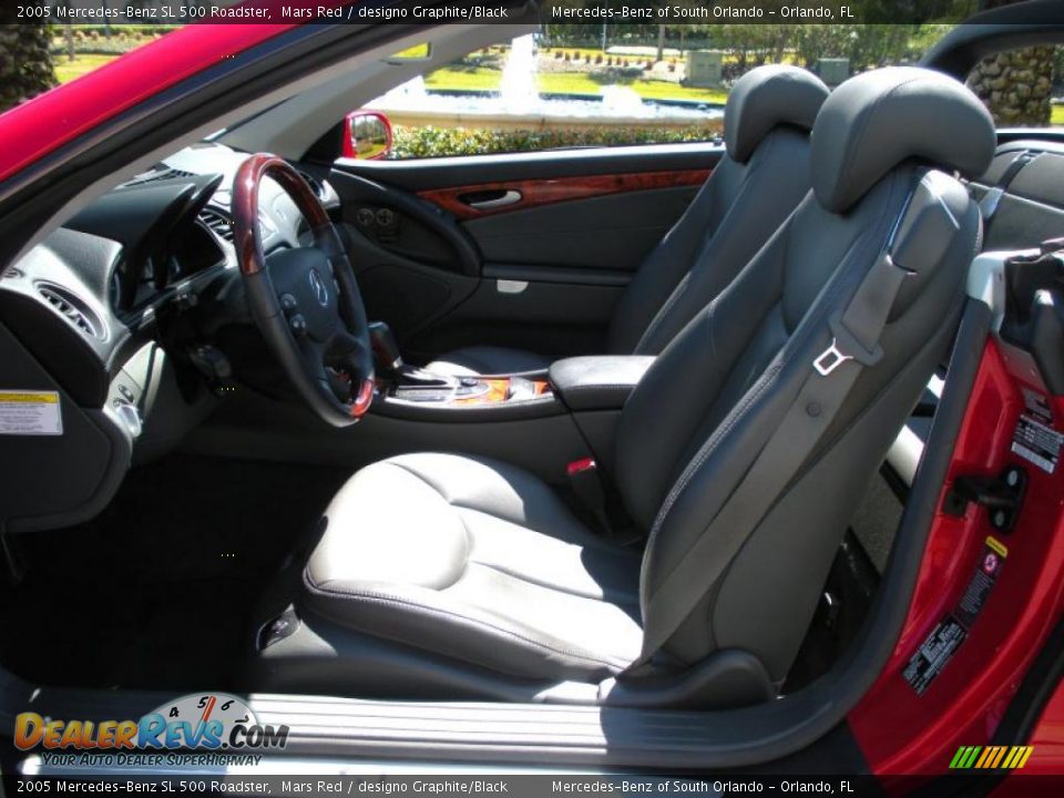 2005 Mercedes-Benz SL 500 Roadster Mars Red / designo Graphite/Black Photo #16
