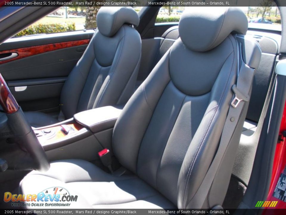 2005 Mercedes-Benz SL 500 Roadster Mars Red / designo Graphite/Black Photo #17