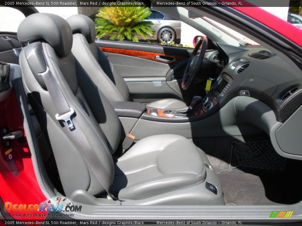 2005 Mercedes-Benz SL 500 Roadster Mars Red / designo Graphite/Black Photo #18