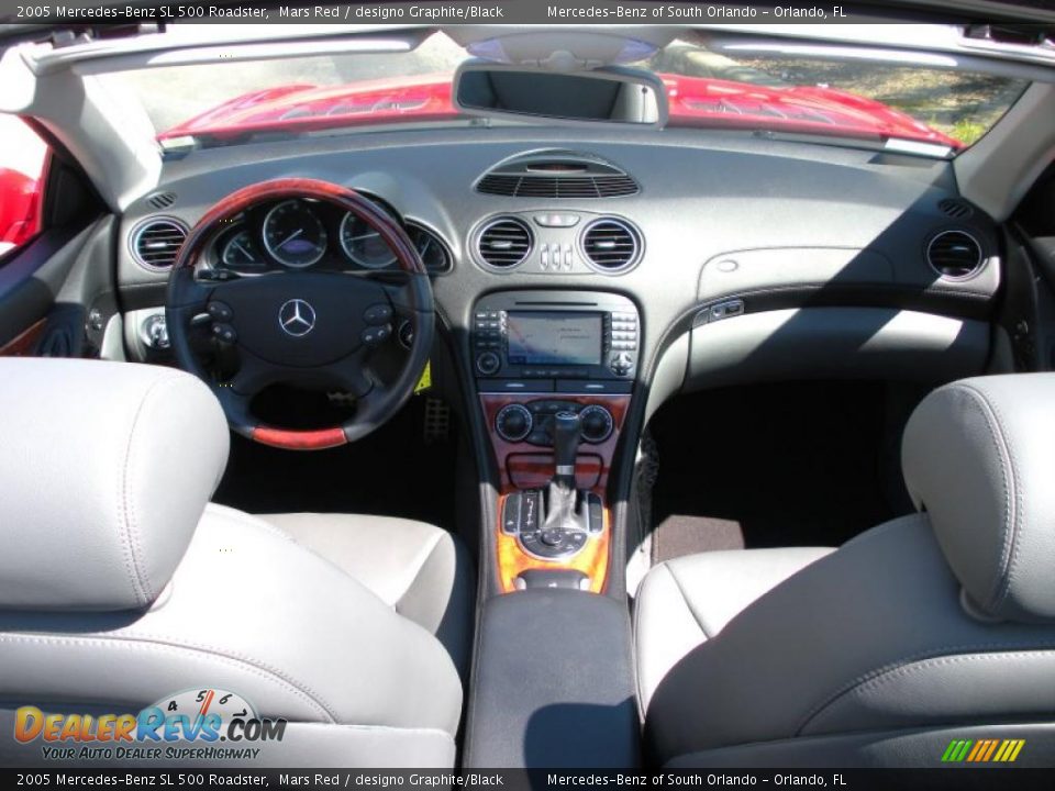 2005 Mercedes-Benz SL 500 Roadster Mars Red / designo Graphite/Black Photo #20