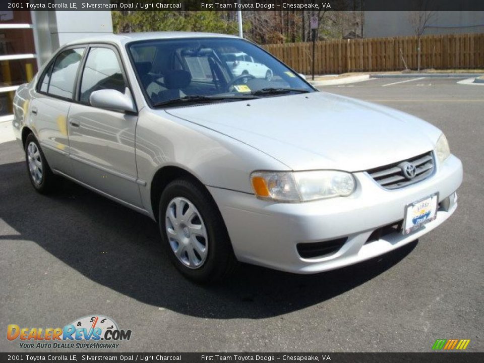 2001 Toyota Corolla LE Silverstream Opal / Light Charcoal Photo #28