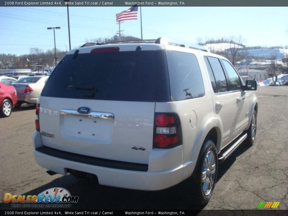 2008 Ford Explorer Limited 4x4 White Sand Tri coat / Camel Photo #4