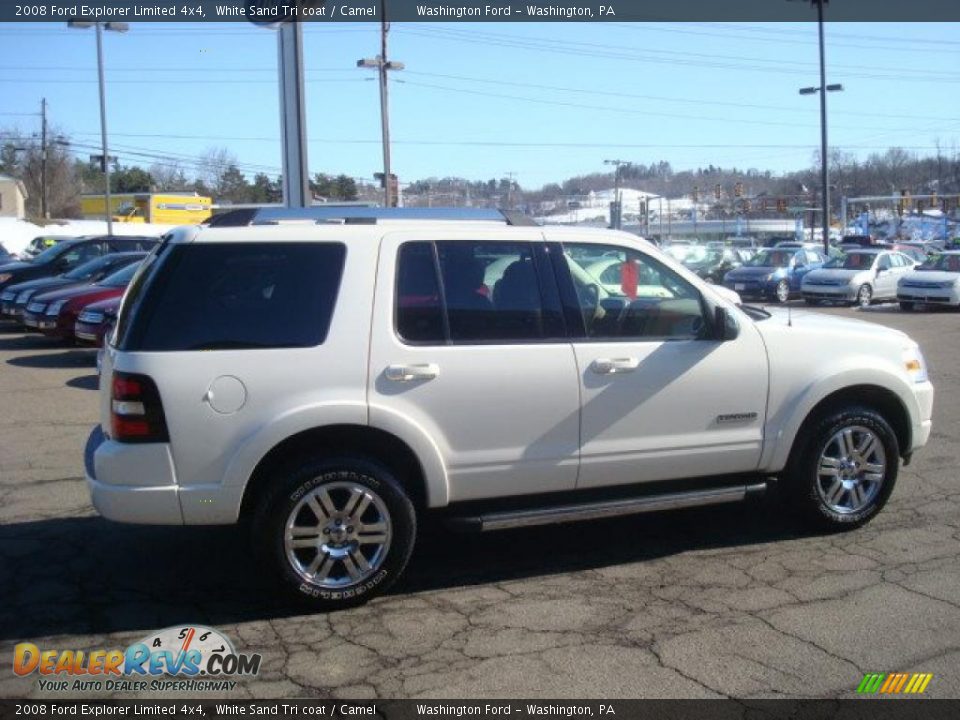 2008 Ford Explorer Limited 4x4 White Sand Tri coat / Camel Photo #5