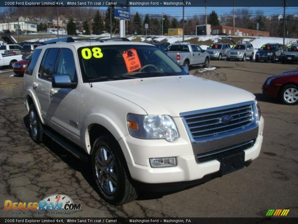 2008 Ford Explorer Limited 4x4 White Sand Tri coat / Camel Photo #6