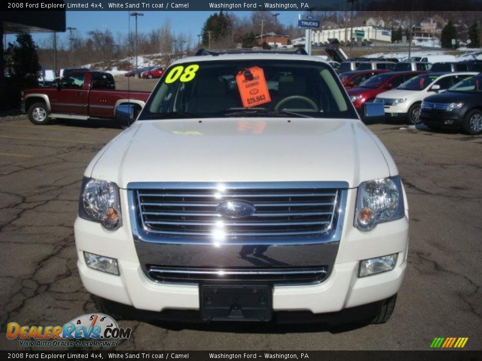 2008 Ford Explorer Limited 4x4 White Sand Tri coat / Camel Photo #10