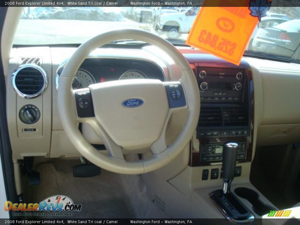 2008 Ford Explorer Limited 4x4 White Sand Tri coat / Camel Photo #15