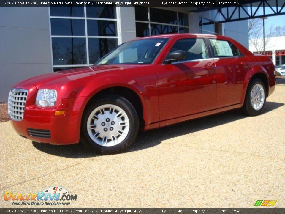 2007 Chrysler 300 Inferno Red Crystal Pearlcoat / Dark Slate Gray/Light Graystone Photo #2