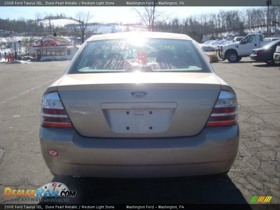 2008 Ford Taurus SEL Dune Pearl Metallic / Medium Light Stone Photo #3