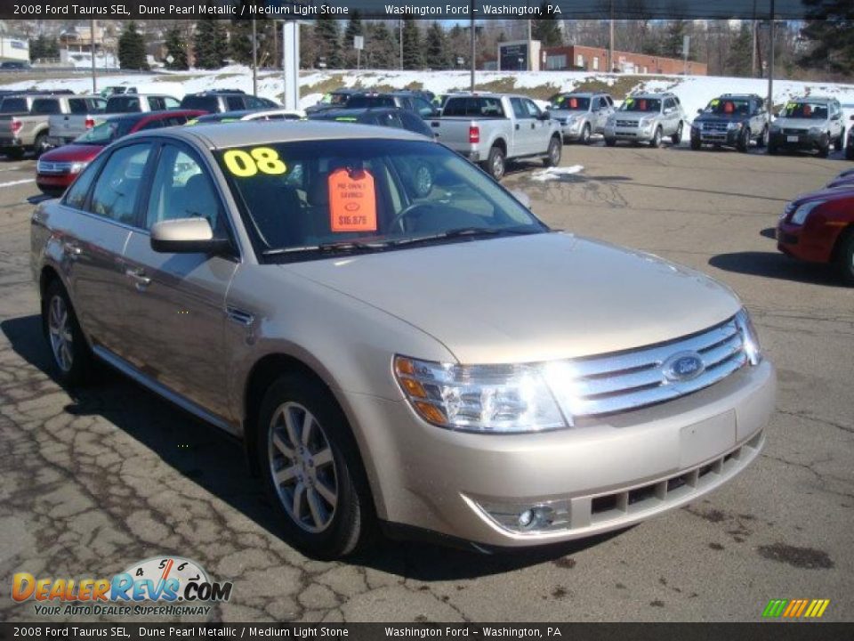 2008 Ford Taurus SEL Dune Pearl Metallic / Medium Light Stone Photo #6