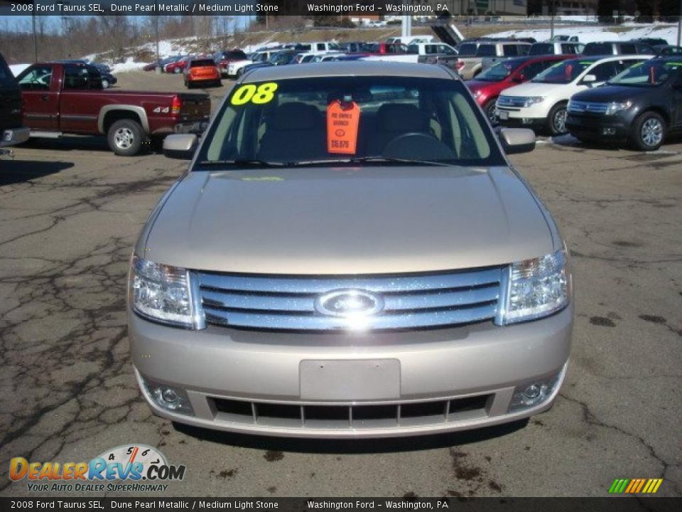 2008 Ford Taurus SEL Dune Pearl Metallic / Medium Light Stone Photo #10