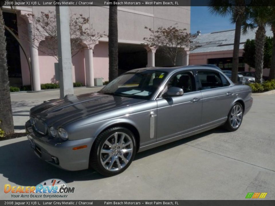 2008 Jaguar XJ XJ8 L Lunar Grey Metallic / Charcoal Photo #1