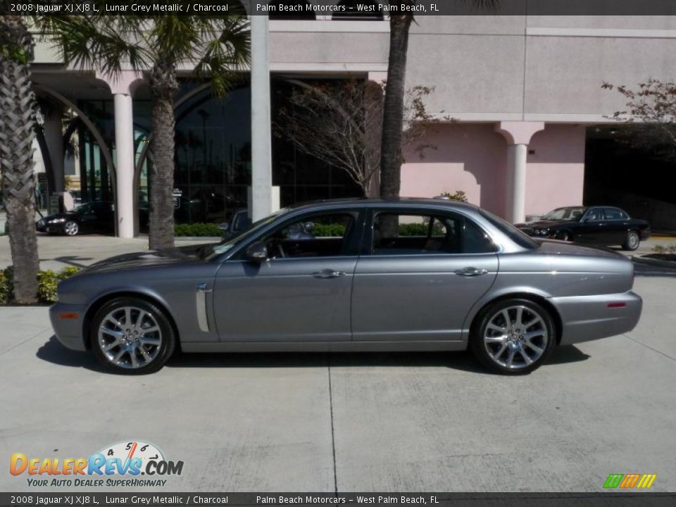 2008 Jaguar XJ XJ8 L Lunar Grey Metallic / Charcoal Photo #3