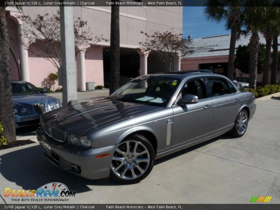 2008 Jaguar XJ XJ8 L Lunar Grey Metallic / Charcoal Photo #10