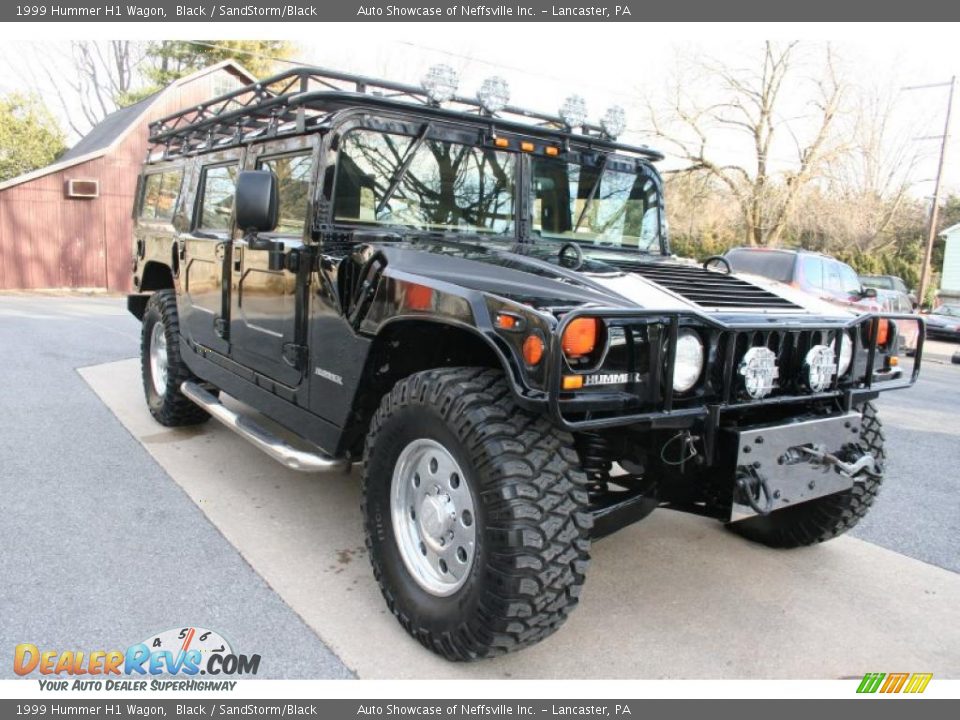 1999 Hummer H1 Wagon Black / SandStorm/Black Photo #6