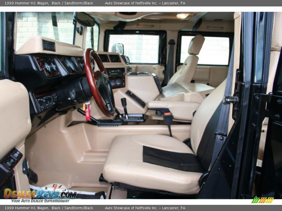 1999 Hummer H1 Wagon Black / SandStorm/Black Photo #17