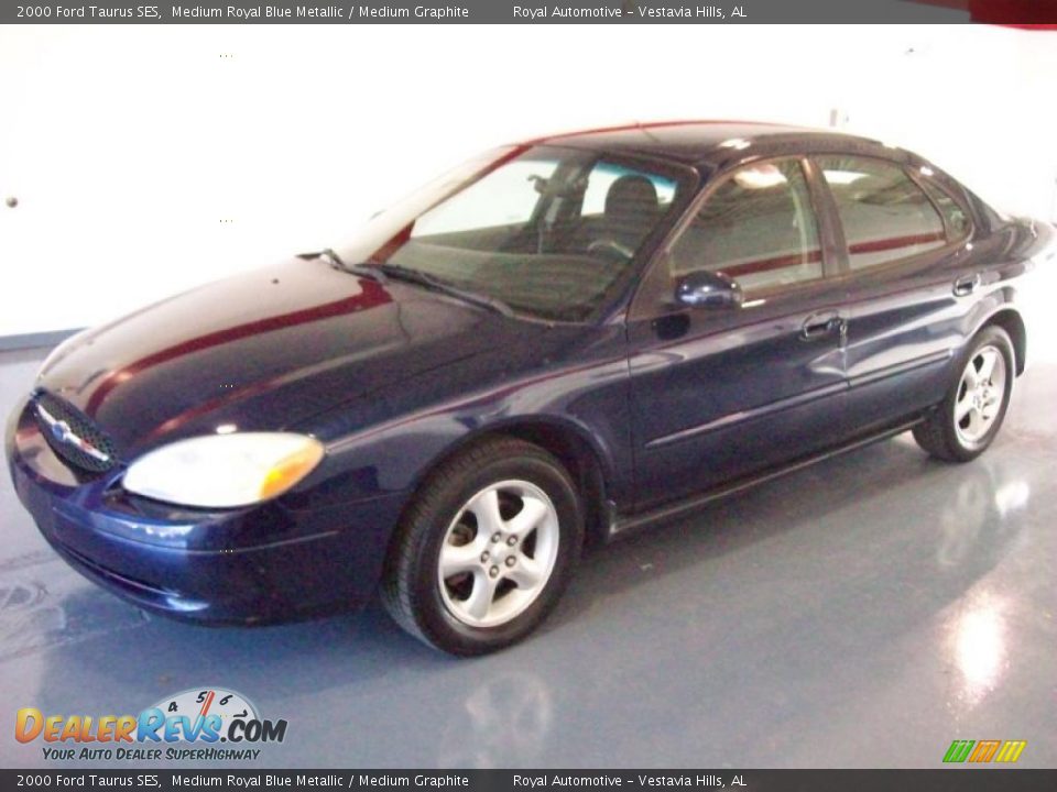 2000 Ford Taurus SES Medium Royal Blue Metallic / Medium Graphite Photo #3