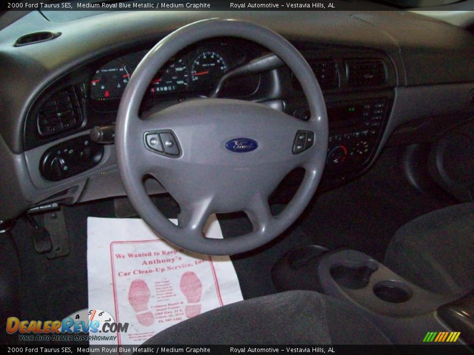 2000 Ford Taurus SES Medium Royal Blue Metallic / Medium Graphite Photo #12