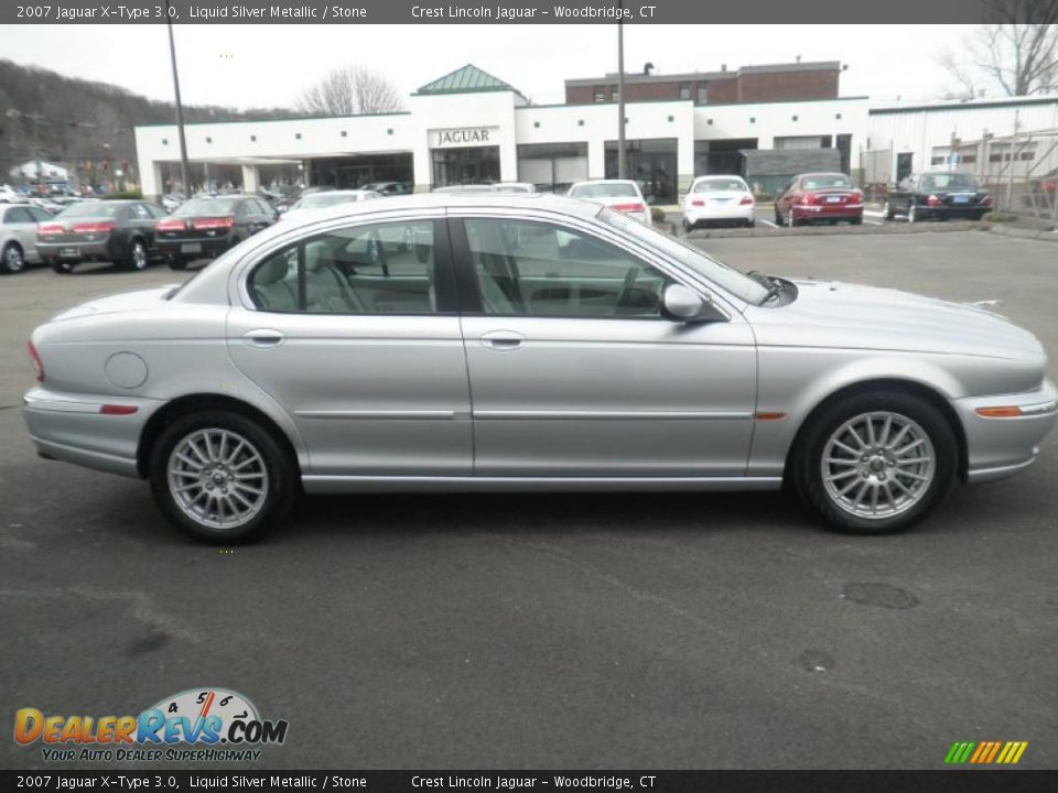 2007 Jaguar X-Type 3.0 Liquid Silver Metallic / Stone Photo #4