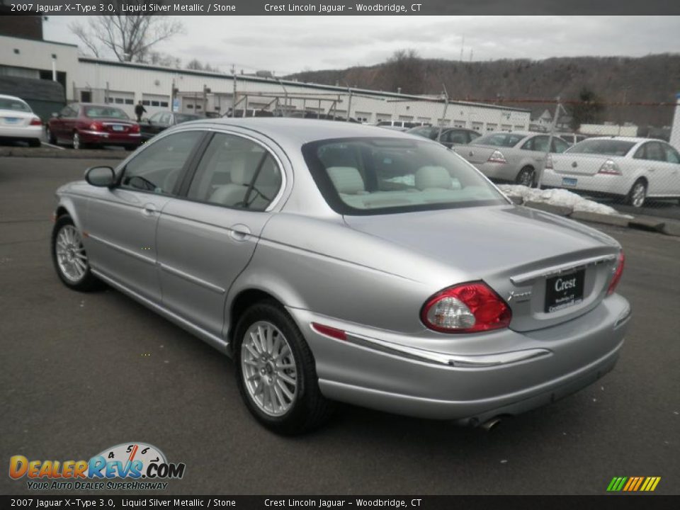 2007 Jaguar X-Type 3.0 Liquid Silver Metallic / Stone Photo #5
