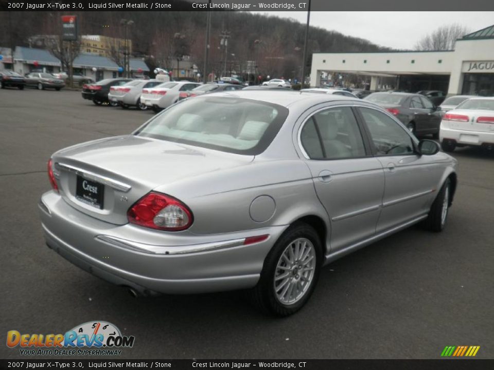 2007 Jaguar X-Type 3.0 Liquid Silver Metallic / Stone Photo #6