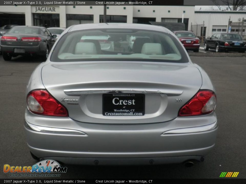 2007 Jaguar X-Type 3.0 Liquid Silver Metallic / Stone Photo #7