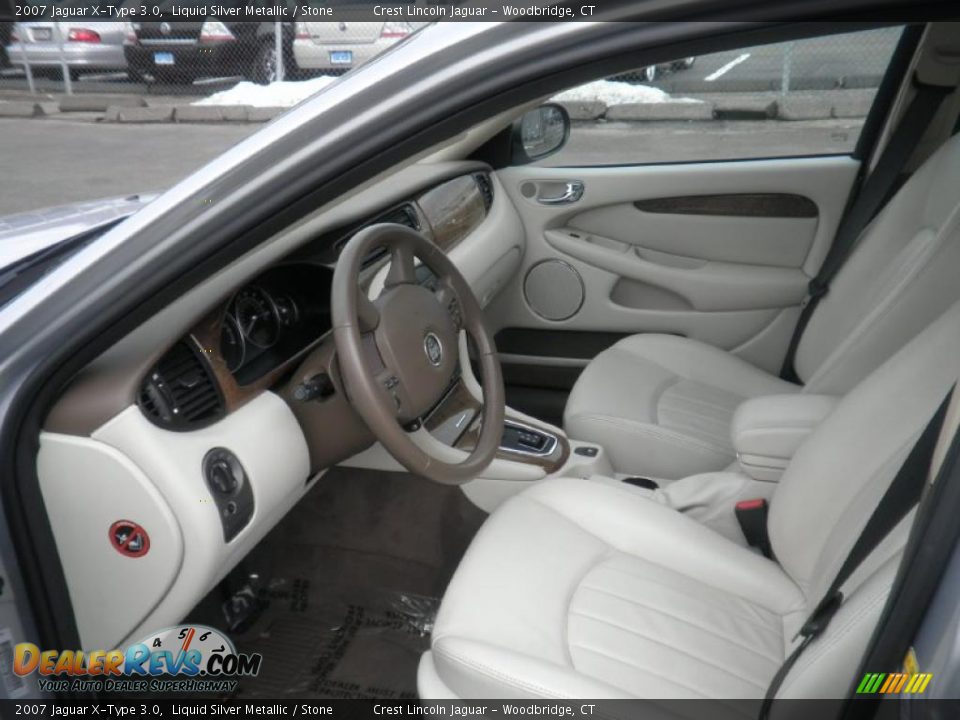2007 Jaguar X-Type 3.0 Liquid Silver Metallic / Stone Photo #8