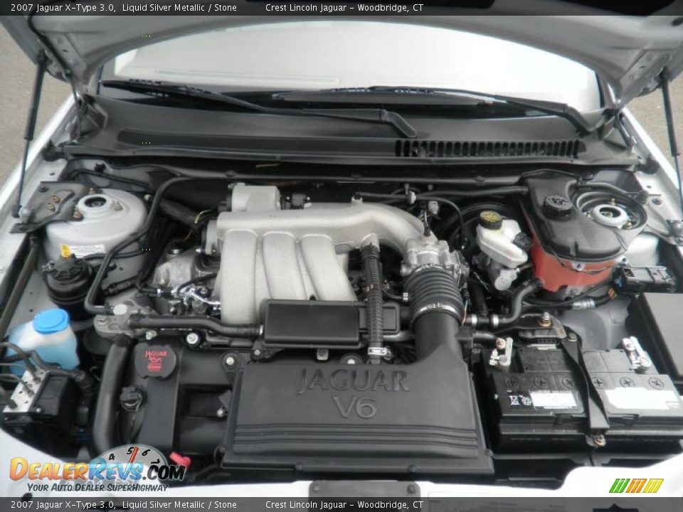 2007 Jaguar X-Type 3.0 Liquid Silver Metallic / Stone Photo #12