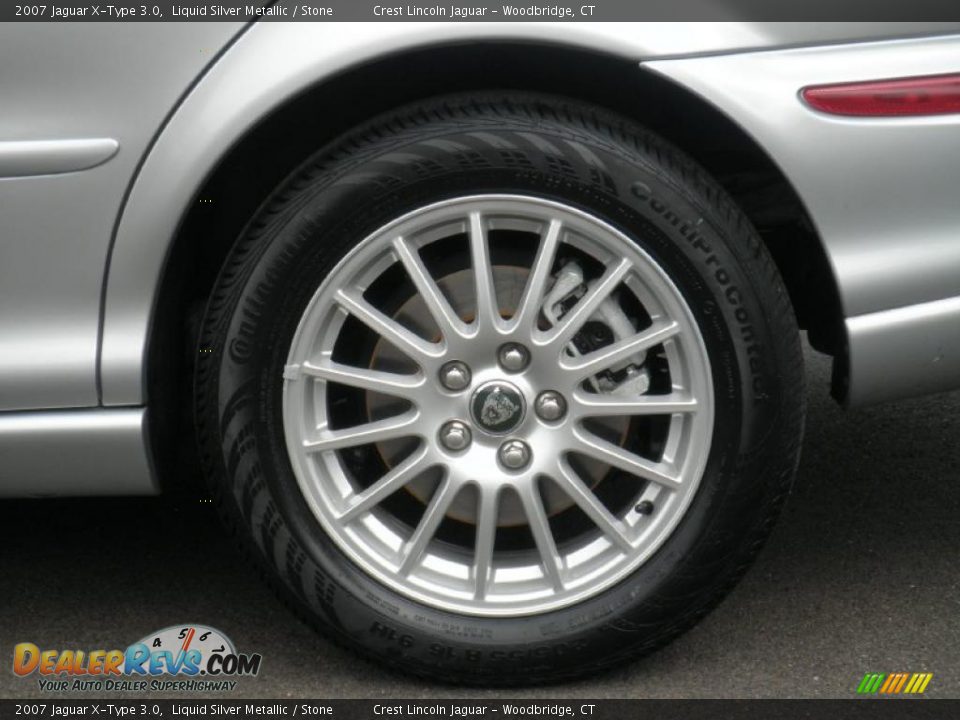2007 Jaguar X-Type 3.0 Liquid Silver Metallic / Stone Photo #14
