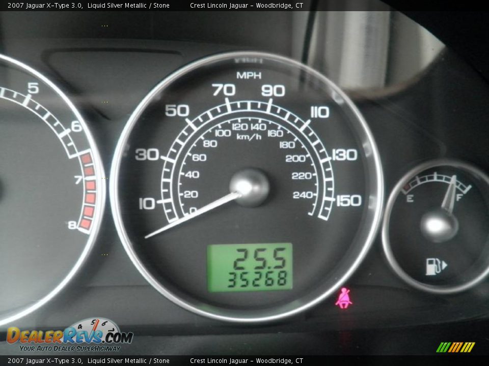 2007 Jaguar X-Type 3.0 Liquid Silver Metallic / Stone Photo #15