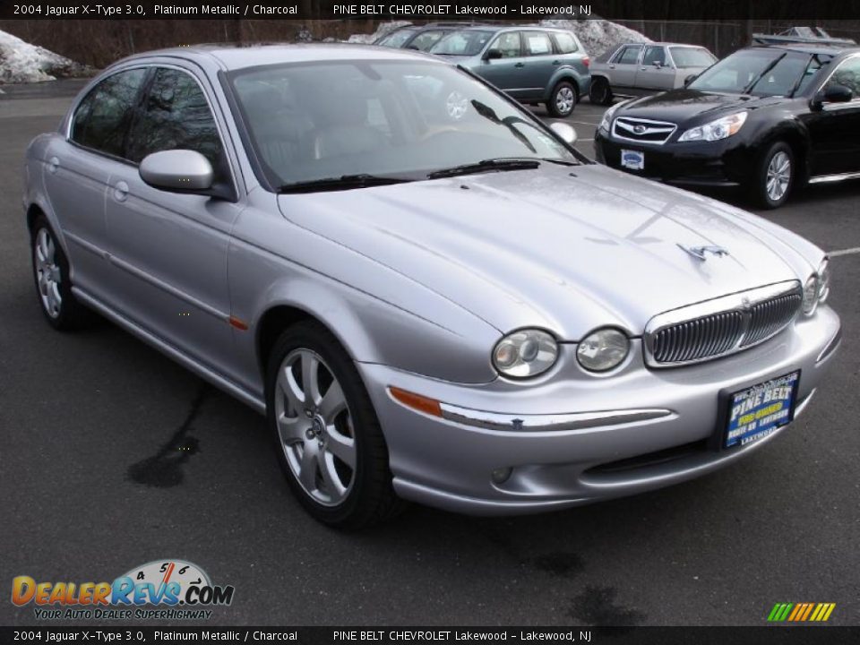 2004 Jaguar X-Type 3.0 Platinum Metallic / Charcoal Photo #3