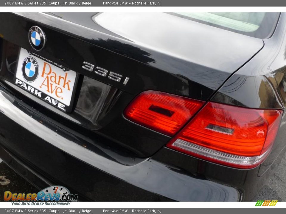 2007 BMW 3 Series 335i Coupe Jet Black / Beige Photo #3