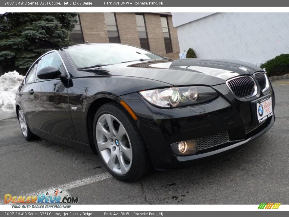 2007 BMW 3 Series 335i Coupe Jet Black / Beige Photo #4