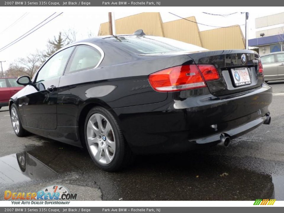2007 BMW 3 Series 335i Coupe Jet Black / Beige Photo #5