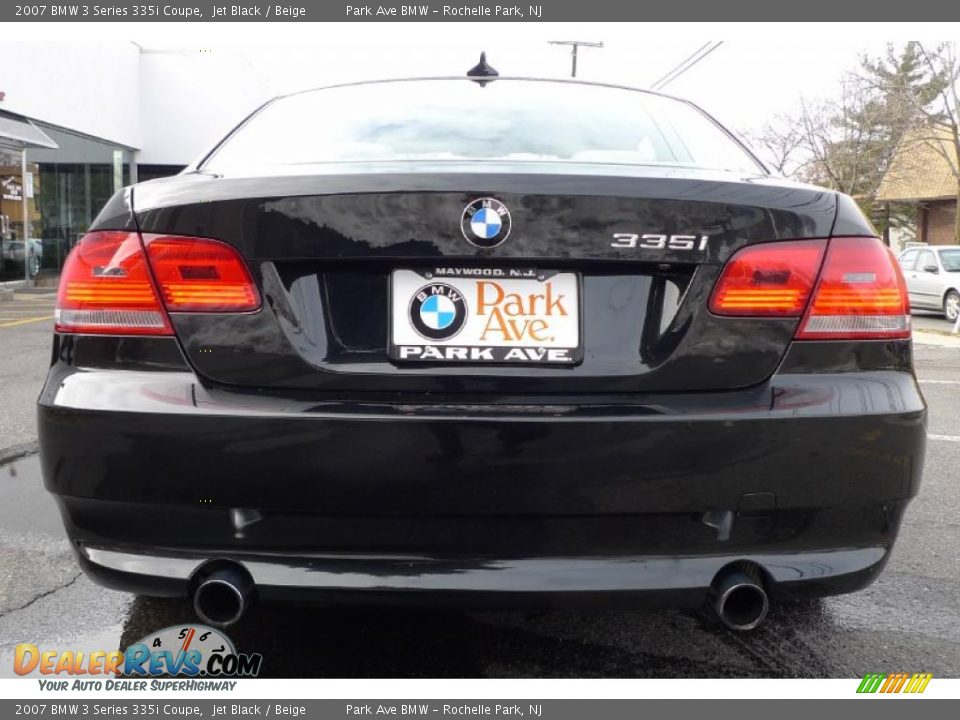 2007 BMW 3 Series 335i Coupe Jet Black / Beige Photo #7