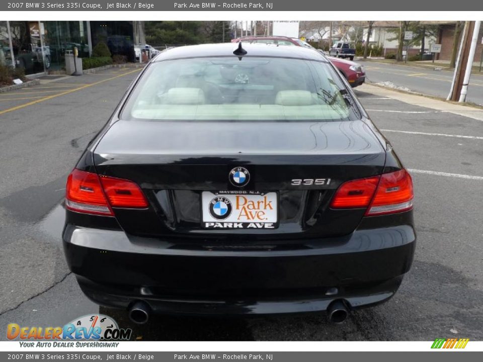 2007 BMW 3 Series 335i Coupe Jet Black / Beige Photo #9