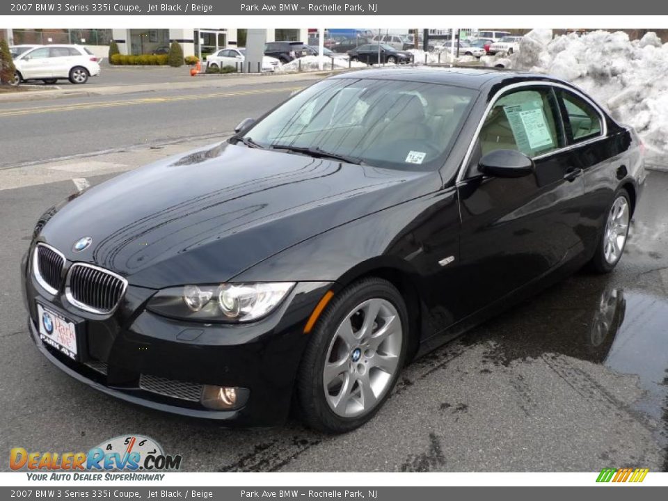 2007 BMW 3 Series 335i Coupe Jet Black / Beige Photo #11