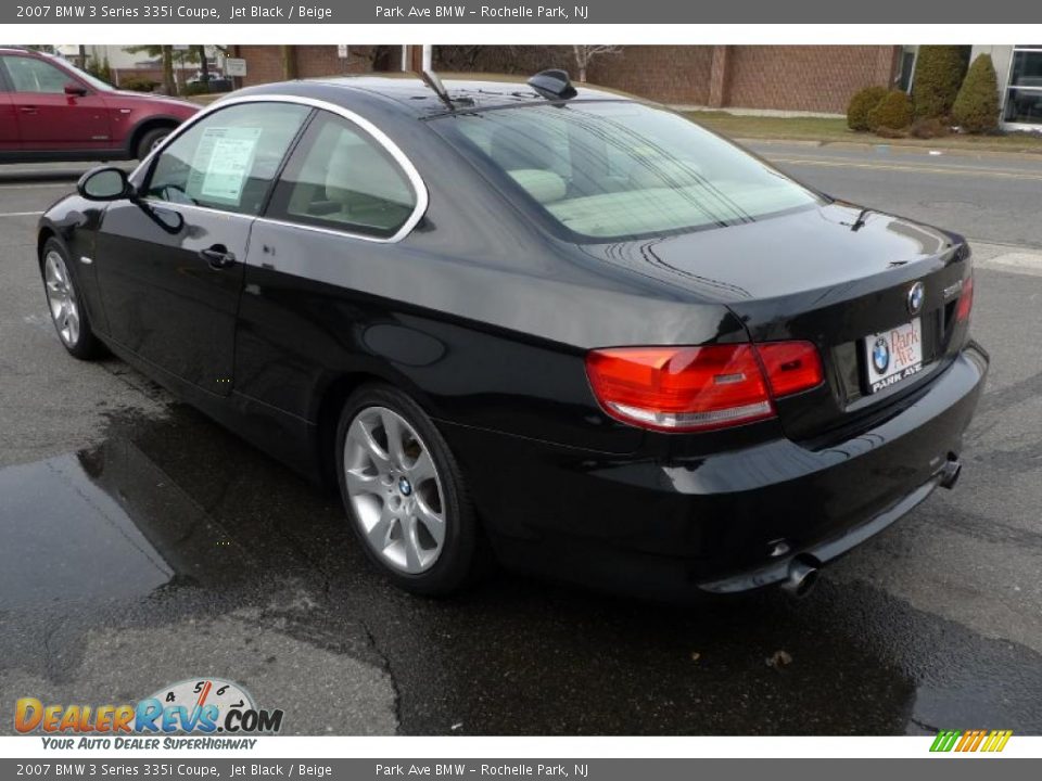 2007 BMW 3 Series 335i Coupe Jet Black / Beige Photo #12