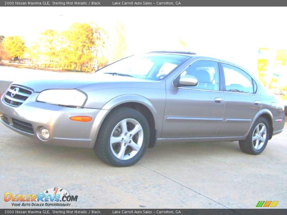 2000 Nissan Maxima GLE Sterling Mist Metallic / Black Photo #2