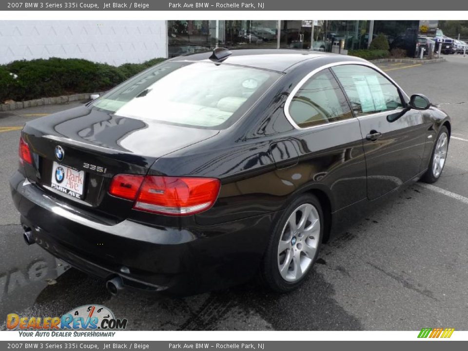 2007 BMW 3 Series 335i Coupe Jet Black / Beige Photo #14