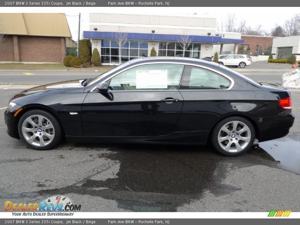 2007 BMW 3 Series 335i Coupe Jet Black / Beige Photo #15