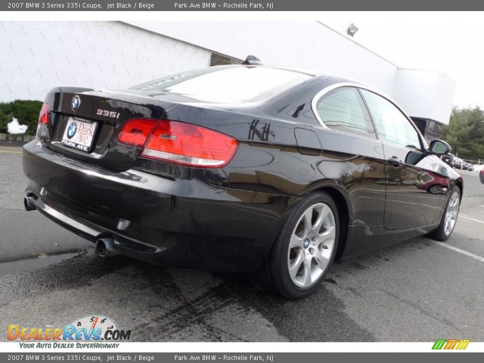 2007 BMW 3 Series 335i Coupe Jet Black / Beige Photo #16