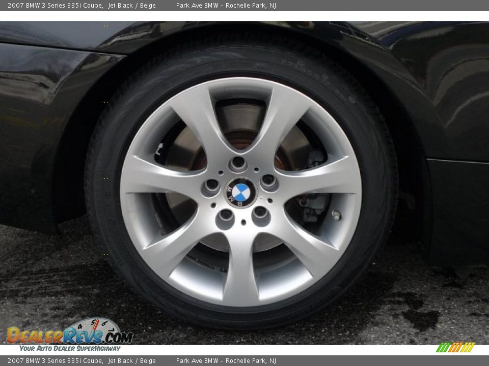 2007 BMW 3 Series 335i Coupe Jet Black / Beige Photo #17