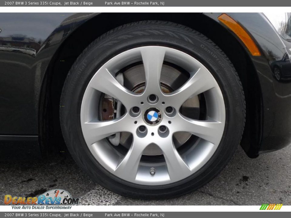 2007 BMW 3 Series 335i Coupe Jet Black / Beige Photo #18