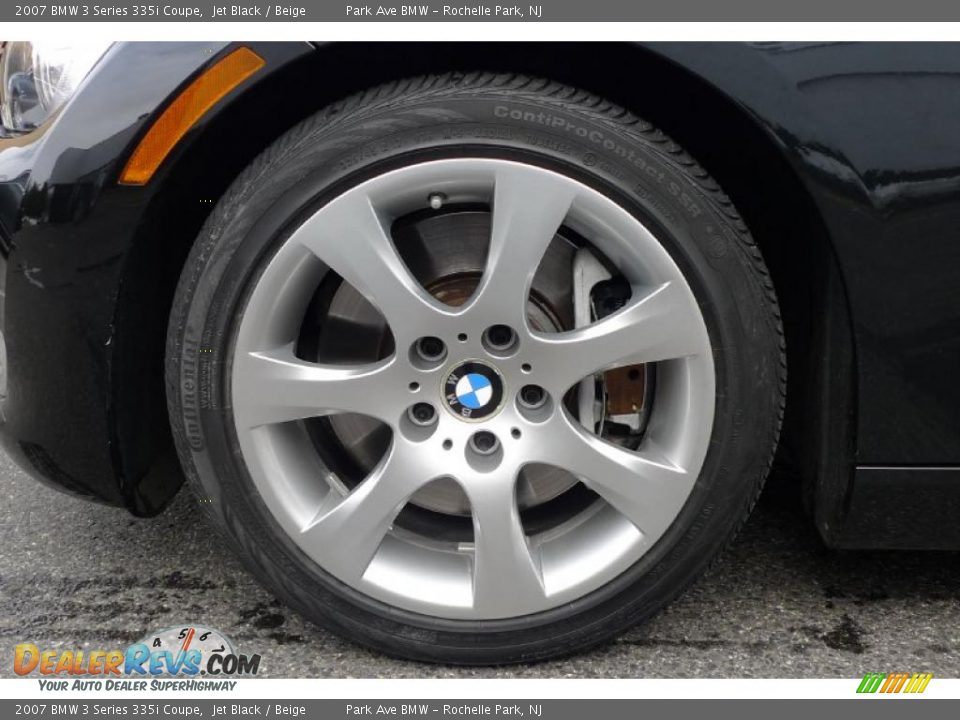 2007 BMW 3 Series 335i Coupe Jet Black / Beige Photo #19