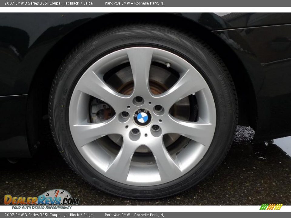 2007 BMW 3 Series 335i Coupe Jet Black / Beige Photo #20