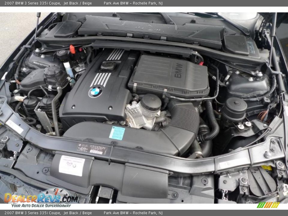 2007 BMW 3 Series 335i Coupe Jet Black / Beige Photo #22