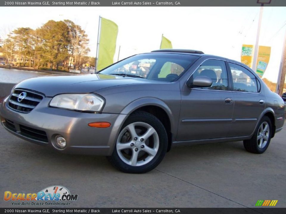 2000 Nissan Maxima GLE Sterling Mist Metallic / Black Photo #12