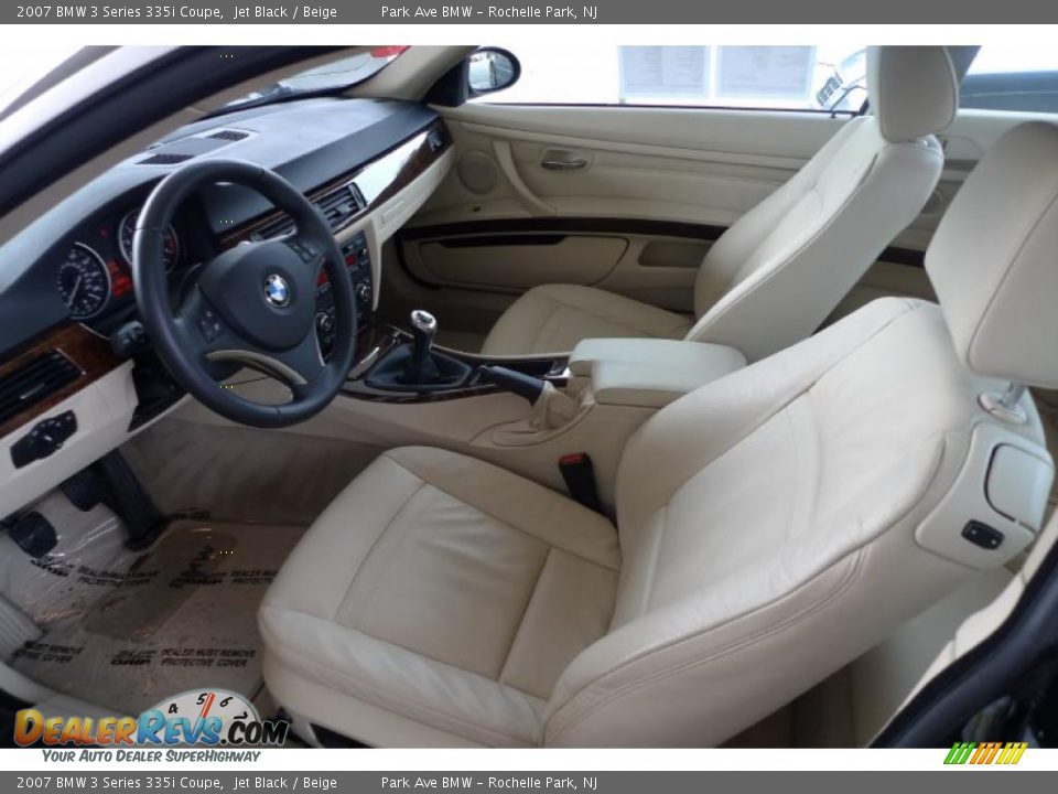 2007 BMW 3 Series 335i Coupe Jet Black / Beige Photo #26